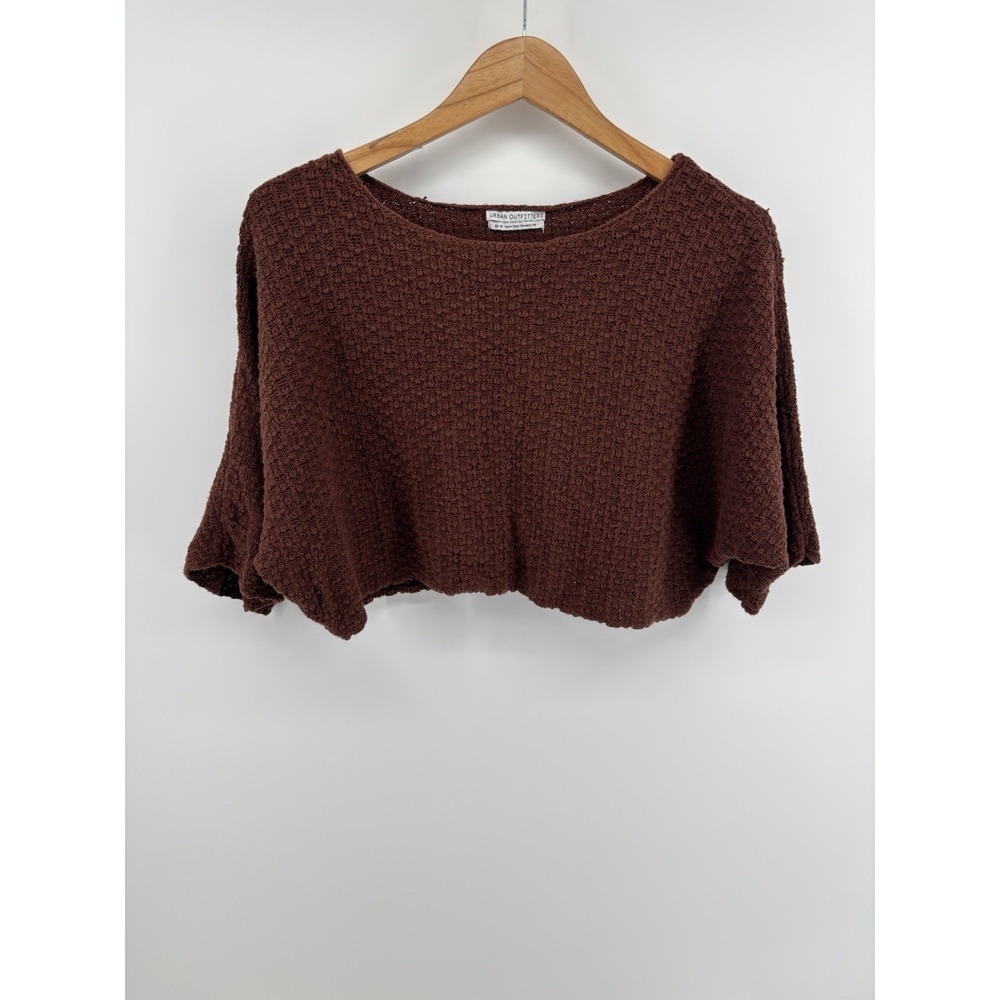 Urban Outfitters Oversized Cropped Short Sleeve Sweater Sz XS Boho Festival